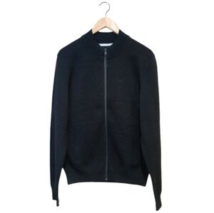 Robert Graham Men's Black Full Zip Sweater Black 180165 Small New